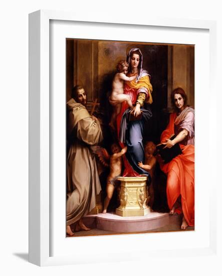 Madonna of the Harpies (Madonna Delle Arpi), 1517-Andrea del Sarto-Framed Giclee Print