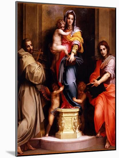 Madonna of the Harpies (Madonna Delle Arpi), 1517-Andrea del Sarto-Mounted Giclee Print