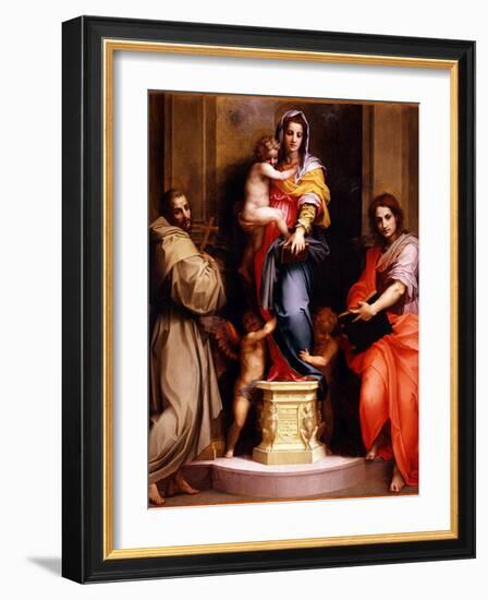 Madonna of the Harpies (Madonna Delle Arpi), 1517-Andrea del Sarto-Framed Giclee Print