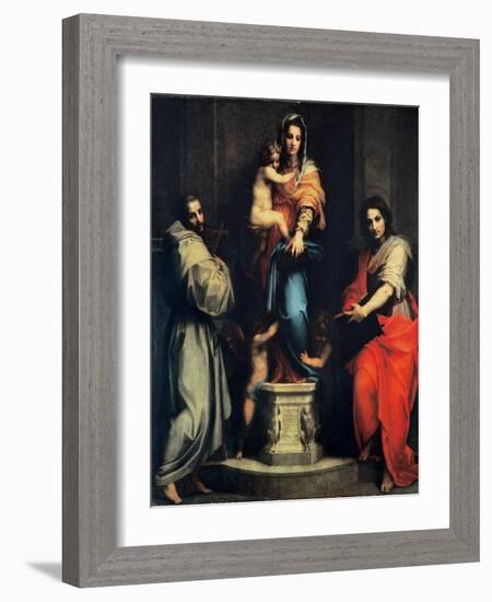 Madonna of the Harpies-Andrea del Sarto-Framed Art Print