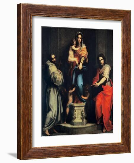 Madonna of the Harpies-Andrea del Sarto-Framed Art Print