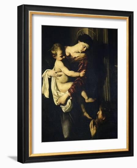 Madonna of the Pilgrims, Called the Loreto Madonna (Detail)-Caravaggio-Framed Giclee Print