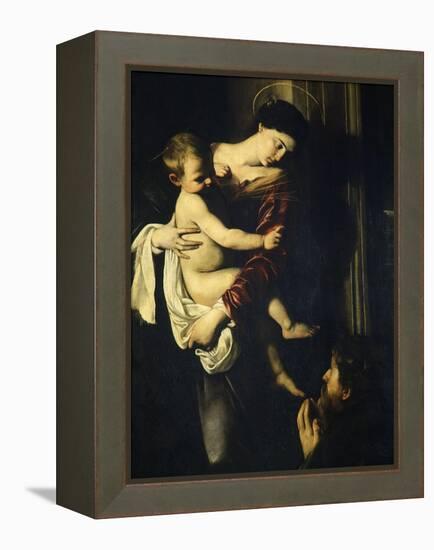 Madonna of the Pilgrims, Called the Loreto Madonna (Detail)-Caravaggio-Framed Premier Image Canvas