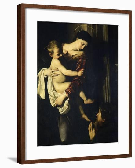 Madonna of the Pilgrims, Called the Loreto Madonna (Detail)-Caravaggio-Framed Giclee Print