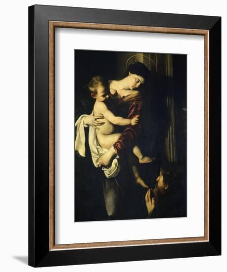 Madonna of the Pilgrims, Called the Loreto Madonna (Detail)-Caravaggio-Framed Giclee Print