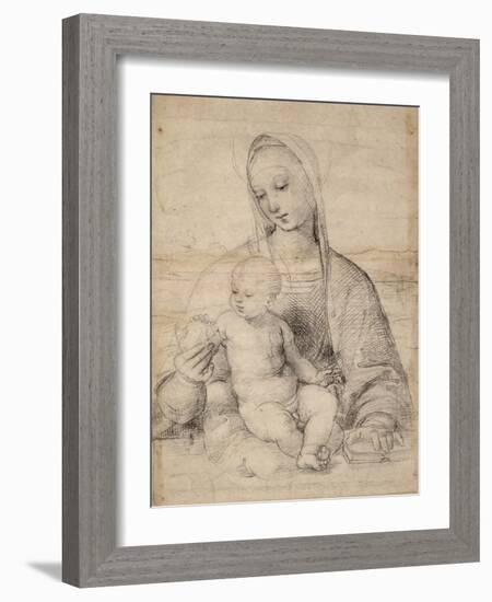 Madonna of the pomegranate, c.1504-Raphael-Framed Giclee Print