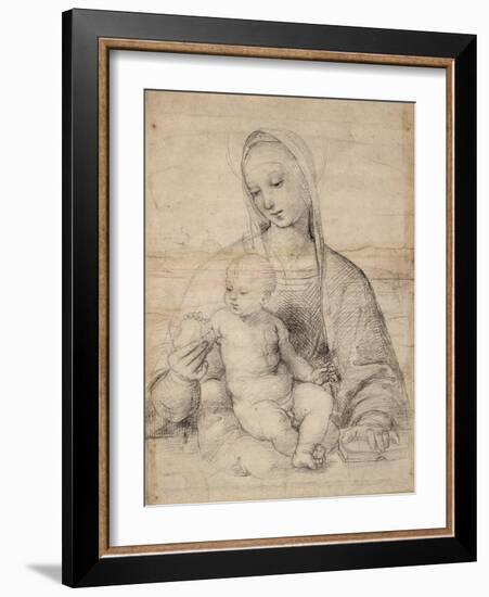 Madonna of the pomegranate, c.1504-Raphael-Framed Giclee Print