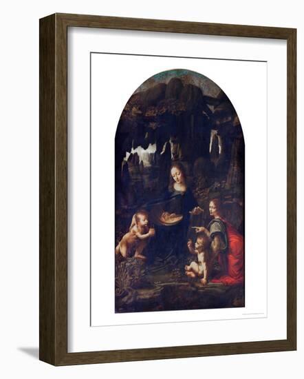 Madonna of the Rocks, circa 1478-Leonardo da Vinci-Framed Premium Giclee Print