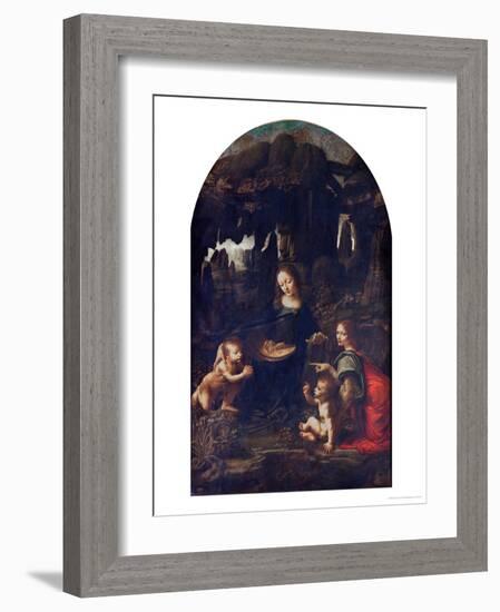 Madonna of the Rocks, circa 1478-Leonardo da Vinci-Framed Giclee Print