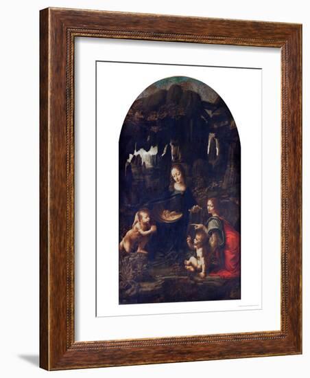 Madonna of the Rocks, circa 1478-Leonardo da Vinci-Framed Giclee Print