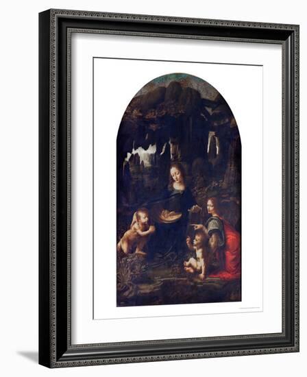 Madonna of the Rocks, circa 1478-Leonardo da Vinci-Framed Giclee Print