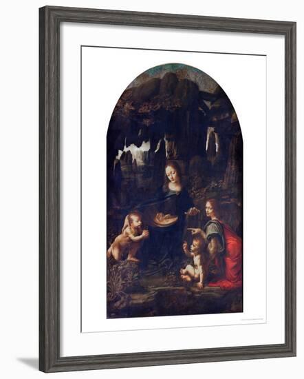 Madonna of the Rocks, circa 1478-Leonardo da Vinci-Framed Giclee Print