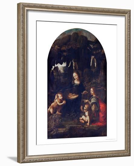 Madonna of the Rocks, circa 1478-Leonardo da Vinci-Framed Giclee Print