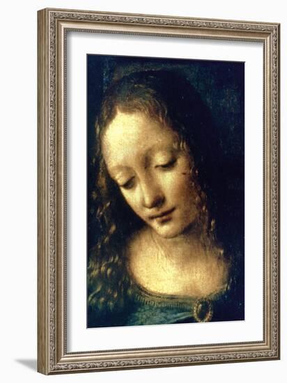 Madonna of the Rocks (Detail), 1482-1486-Leonardo da Vinci-Framed Giclee Print