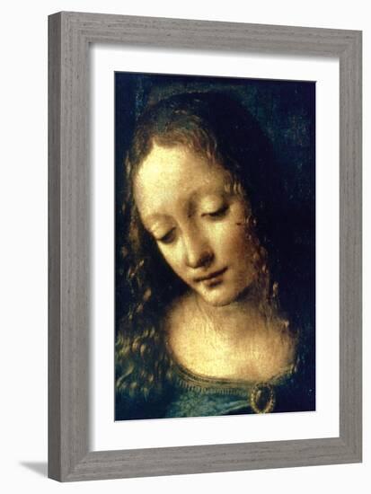 Madonna of the Rocks (Detail), 1482-1486-Leonardo da Vinci-Framed Giclee Print