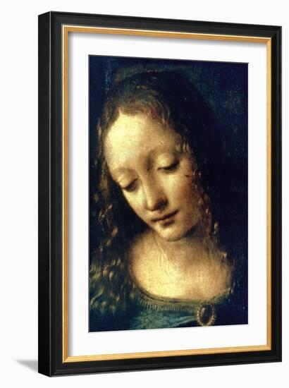 Madonna of the Rocks (Detail), 1482-1486-Leonardo da Vinci-Framed Giclee Print