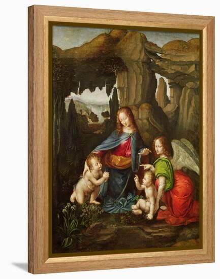 Madonna of the Rocks-Leonardo da Vinci-Framed Premier Image Canvas