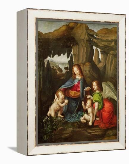 Madonna of the Rocks-Leonardo da Vinci-Framed Premier Image Canvas