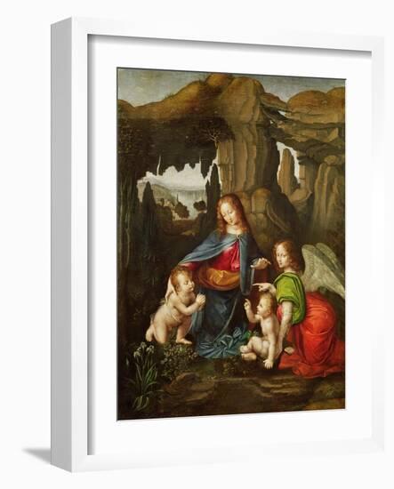 Madonna of the Rocks-Leonardo da Vinci-Framed Giclee Print