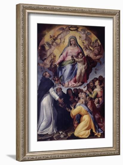 Madonna of the Rosary-Bartolomeo Passarotti-Framed Art Print