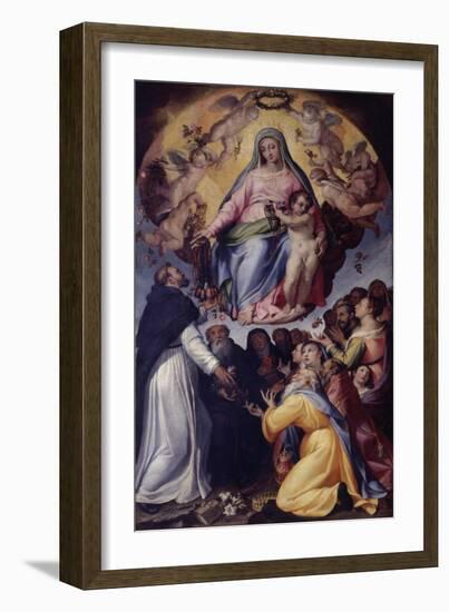 Madonna of the Rosary-Bartolomeo Passarotti-Framed Art Print