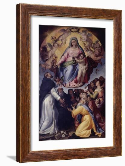 Madonna of the Rosary-Bartolomeo Passarotti-Framed Art Print