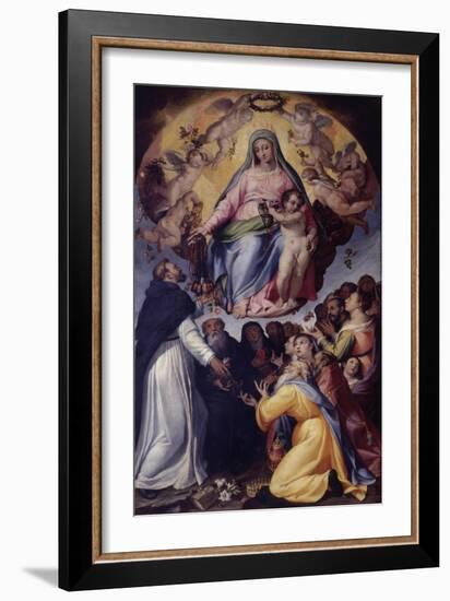 Madonna of the Rosary-Bartolomeo Passarotti-Framed Art Print