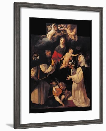 Madonna of the Rosary-Cerano Crespi-Framed Art Print