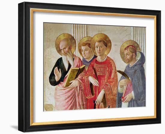 Madonna of the Shadow, Detail of Saints John the Evangelist-Fra Angelico-Framed Giclee Print