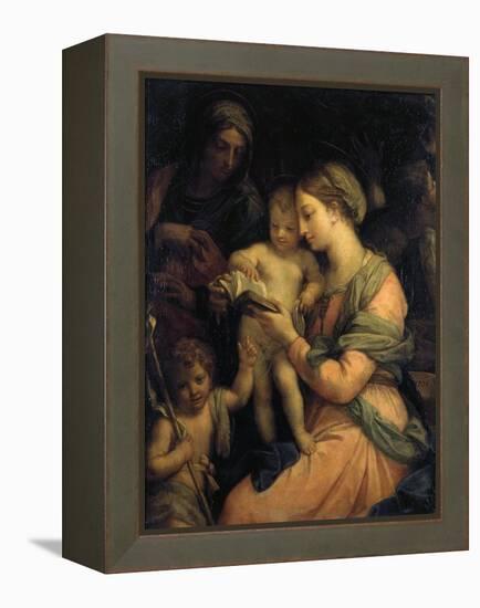Madonna Teaching the Infant Christ Reading, 1705-Carlo Maratta-Framed Premier Image Canvas