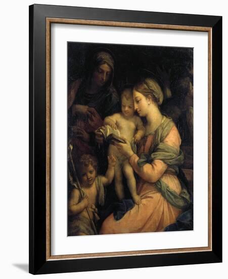 Madonna Teaching the Infant Christ Reading, 1705-Carlo Maratta-Framed Giclee Print