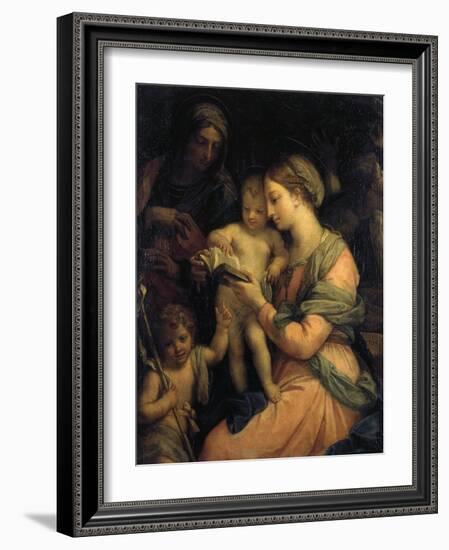 Madonna Teaching the Infant Christ Reading, 1705-Carlo Maratta-Framed Giclee Print