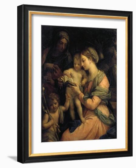 Madonna Teaching the Infant Christ Reading, 1705-Carlo Maratta-Framed Giclee Print