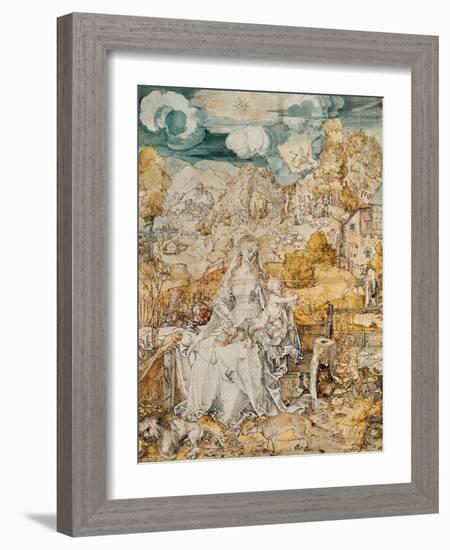 Madonna with a Multitude of Animals-Albrecht Dürer-Framed Giclee Print