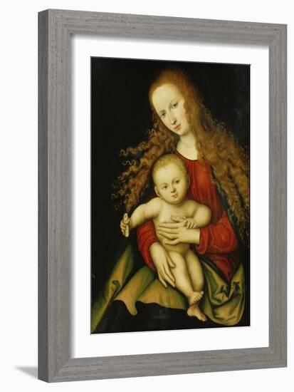 Madonna with Child, 1529-Lucas Cranach the Elder-Framed Giclee Print