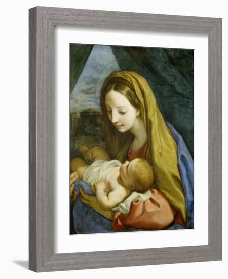 Madonna with Child, about 1660-Carlo Maratti-Framed Giclee Print