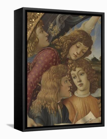 Madonna with Child and Five Angels (Madonna Del Magnificat)-Sandro Botticelli-Framed Premier Image Canvas