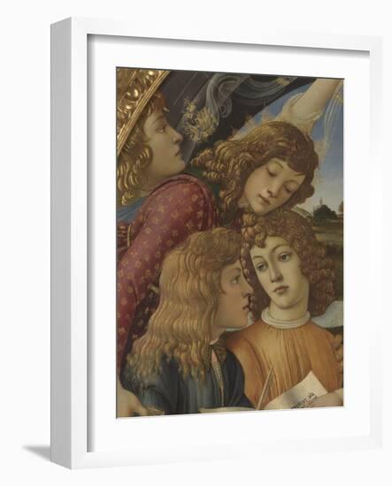 Madonna with Child and Five Angels (Madonna Del Magnificat)-Sandro Botticelli-Framed Giclee Print