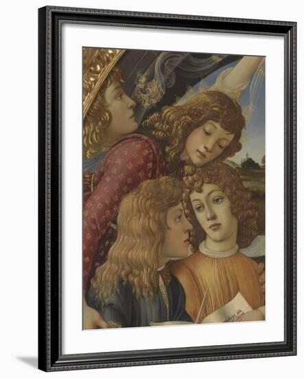 Madonna with Child and Five Angels (Madonna Del Magnificat)-Sandro Botticelli-Framed Giclee Print