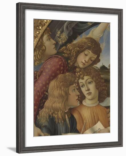 Madonna with Child and Five Angels (Madonna Del Magnificat)-Sandro Botticelli-Framed Giclee Print