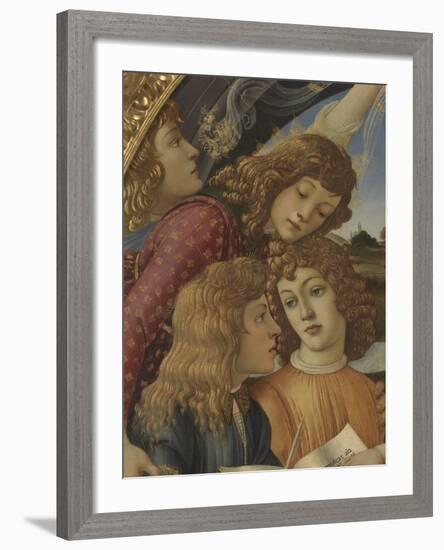 Madonna with Child and Five Angels (Madonna Del Magnificat)-Sandro Botticelli-Framed Giclee Print