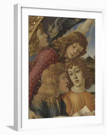 Madonna with Child and Five Angels (Madonna Del Magnificat)-Sandro Botticelli-Framed Giclee Print