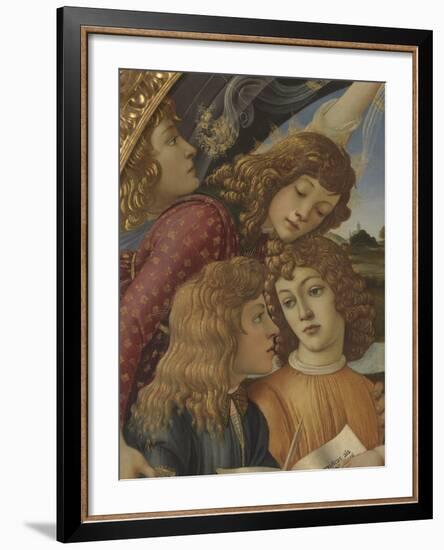 Madonna with Child and Five Angels (Madonna Del Magnificat)-Sandro Botticelli-Framed Giclee Print