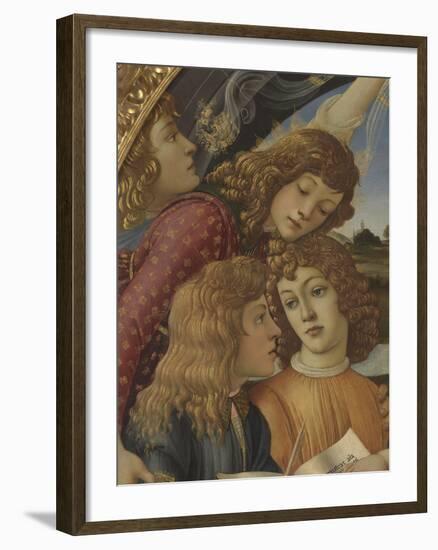 Madonna with Child and Five Angels (Madonna Del Magnificat)-Sandro Botticelli-Framed Giclee Print