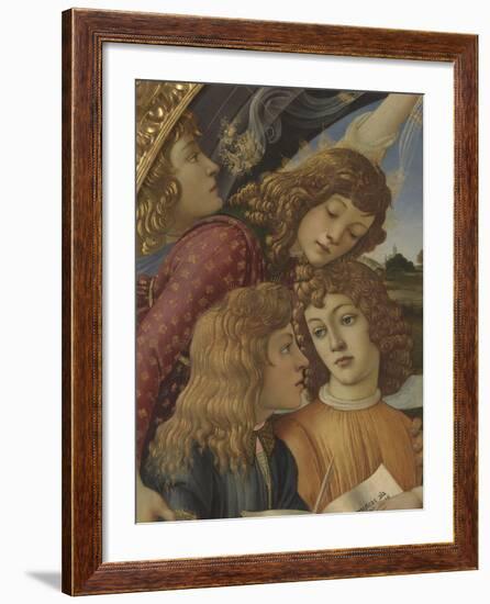 Madonna with Child and Five Angels (Madonna Del Magnificat)-Sandro Botticelli-Framed Giclee Print