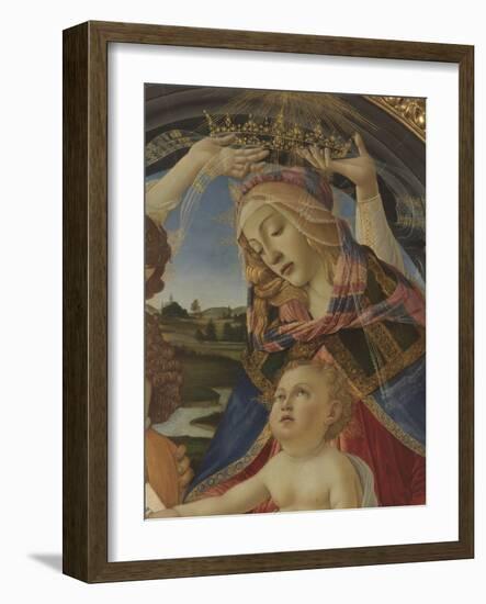 Madonna with Child and Five Angels (Madonna Del Magnificat)-Sandro Botticelli-Framed Premium Giclee Print