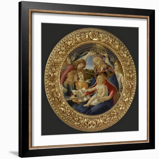 Madonna with Child and Five Angels-Sandro Botticelli-Framed Art Print