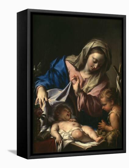 Madonna With Child and Saint John-Francesco Trevisani-Framed Premier Image Canvas