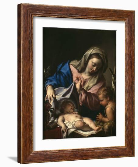 Madonna With Child and Saint John-Francesco Trevisani-Framed Giclee Print