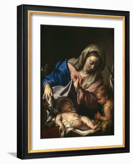 Madonna With Child and Saint John-Francesco Trevisani-Framed Giclee Print